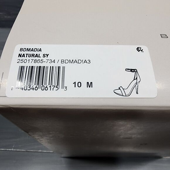 Bandolino Madia Sandals Strappy High Heel Open Toed Pumps Size 10 M Natural - Picture 11 of 12